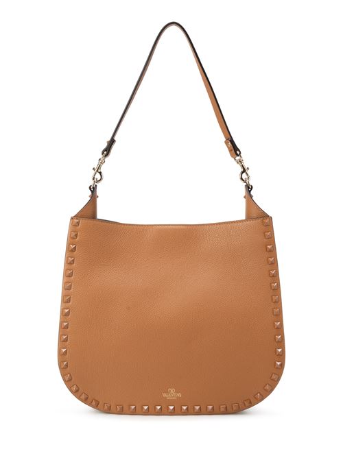 ROCKSTUD HOBO BAG IN GRAINED CALFSKIN VALENTINO GARAVANI | 4W2B0N04FQYKEL